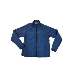 Orvis Mixed Media Jacket Quilted + Micro-Fiber Fleece Mens Sz XXL Blue